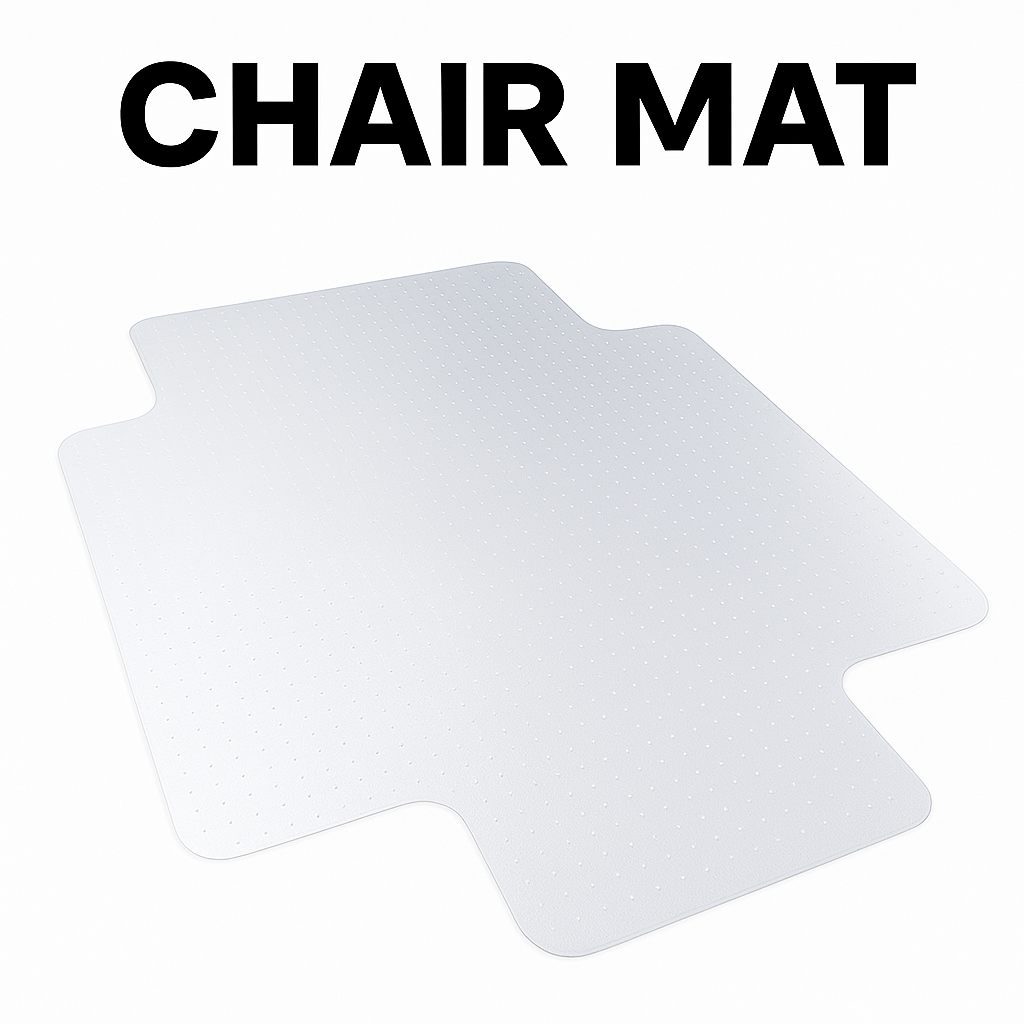 Office Chair Floor Mat Protector- Gripper (Carpet) & Flat (Hard Floor)-NEW