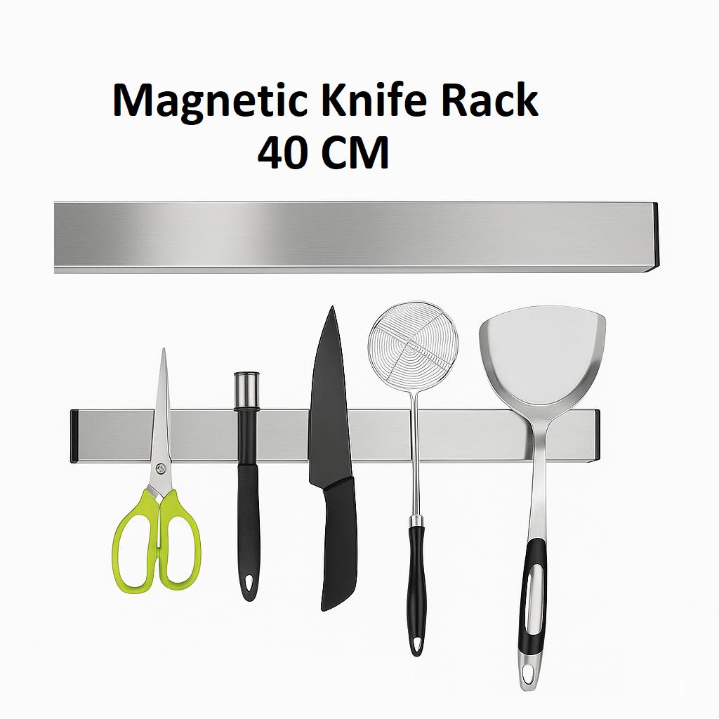 40/50cm Stainless Steel Magnetic Rack Knife Holder Tool Shelf Magnet AU-NEW