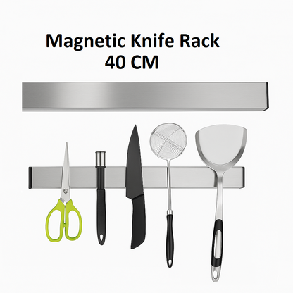 40/50cm Stainless Steel Magnetic Rack Knife Holder Tool Shelf Magnet AU-NEW