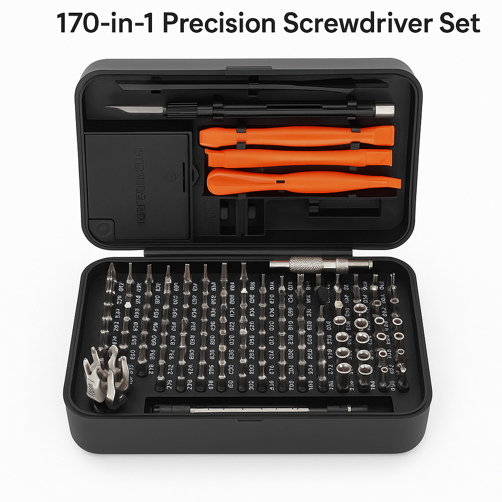 170-in-1 Precision Screwdriver Set – Electronics Repair Tool Kit (Black & Purple)-NEW