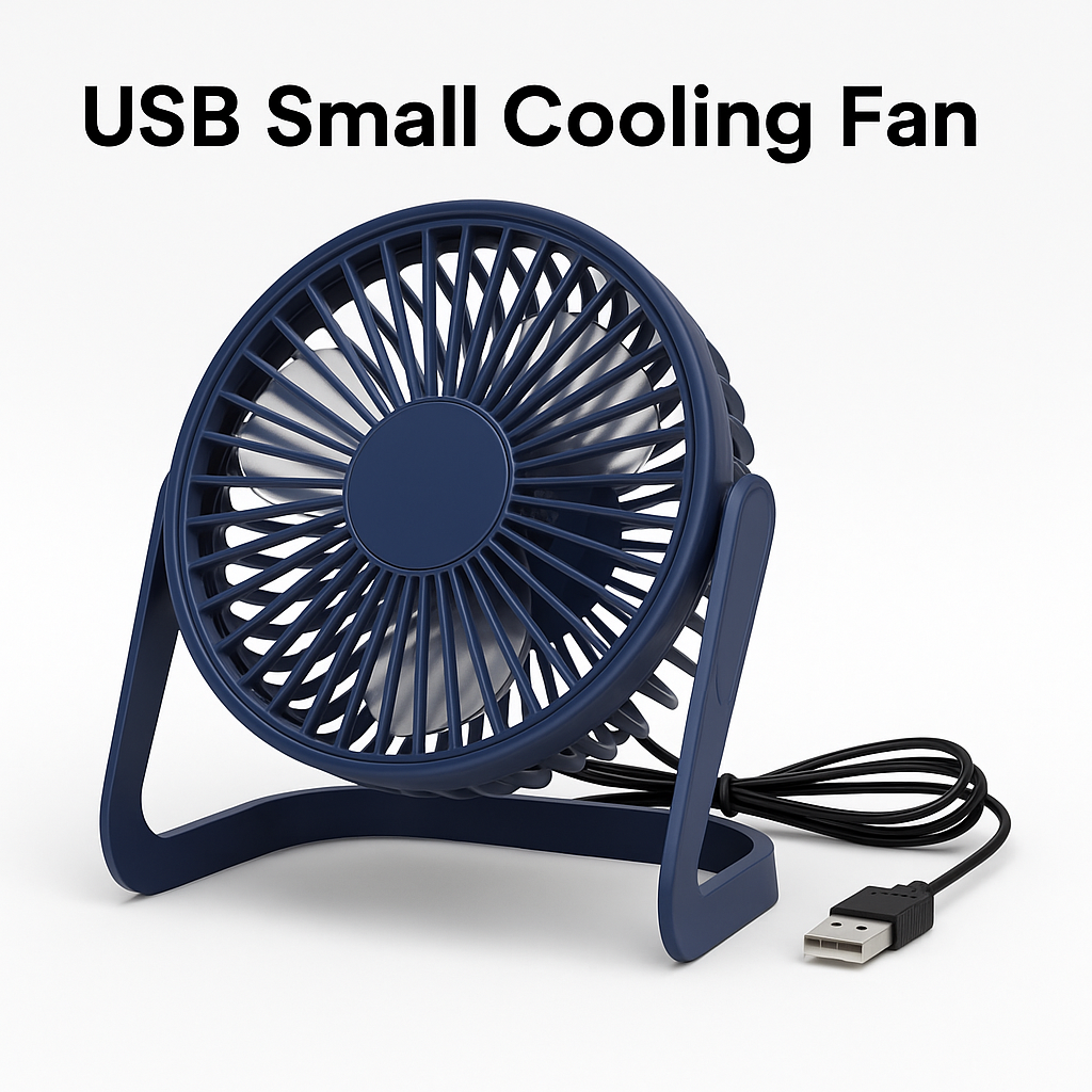 USB Small Cooling Fan – Quiet, Powerful Desk Fan with Adjustable Tilt-NEW