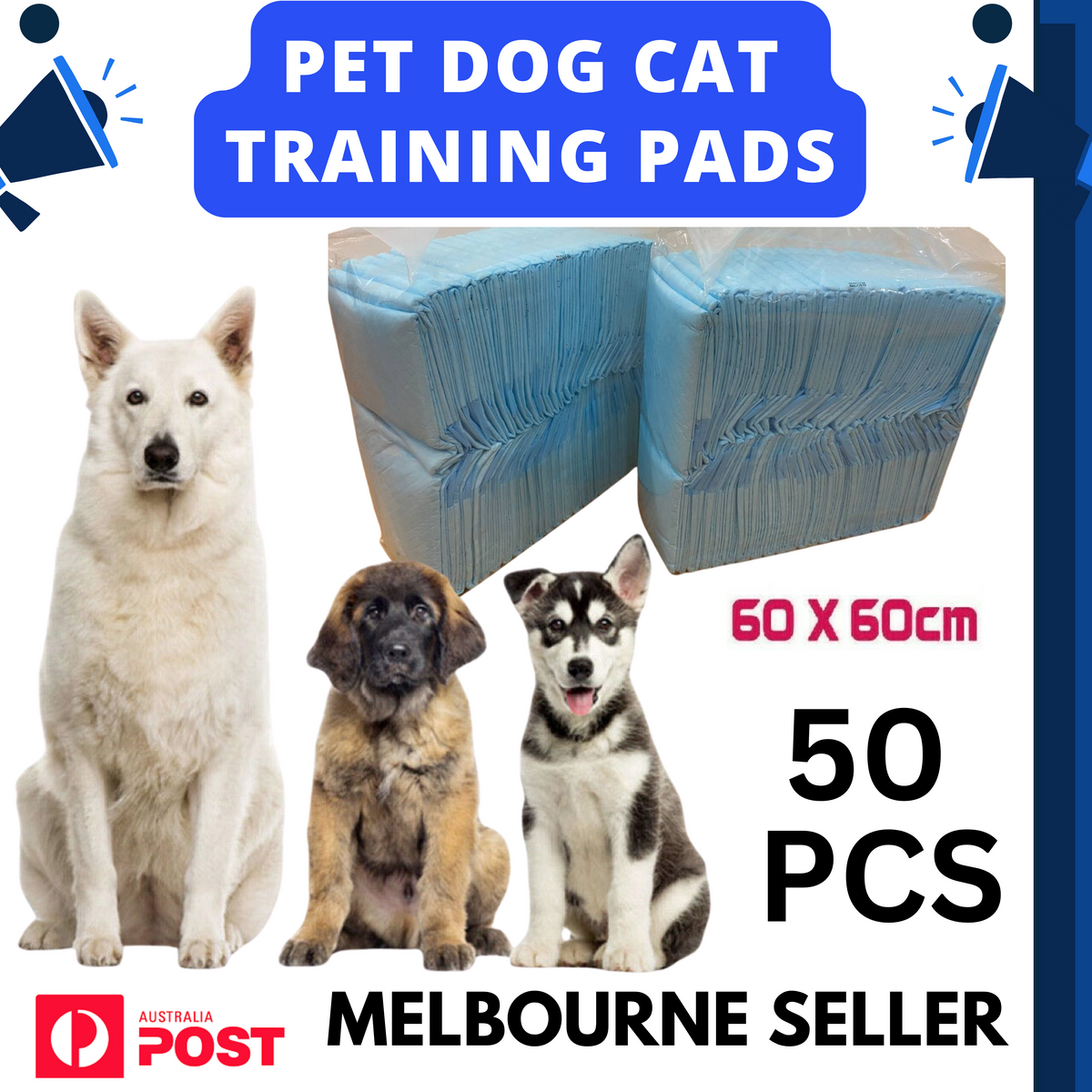 Pet Training Pads 400/200 Puppy Dog Toilet Pee Indoor Super Absorbent 60x60cm AU
