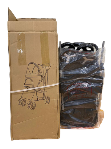 Pet Stroller Dog Cat Cage Carrier Travel Pushchair Foldable Pram 4 Wheels