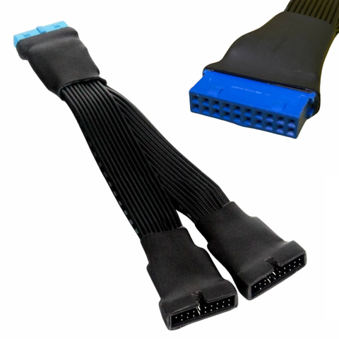USB 3.0 19 pin/20Pin Extension Cable 1 to 2 Adapter Motherboard Splitter Cable