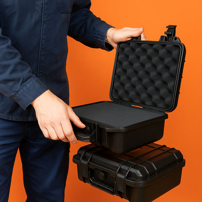 Waterproof Hard Carry Tool Case – Large 42cm Camera Storage Box with Foam-NEW