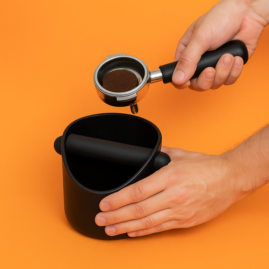 Coffee Waste Container Grinds Coffee Knock Box Coffee Waste Bin Black Bucket -NEW