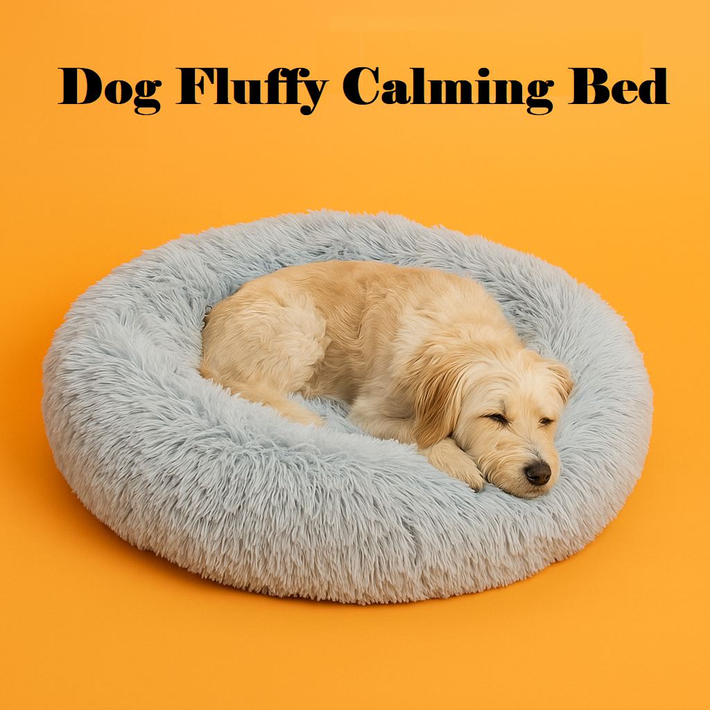 Pet Calming Plush Bed for Cats & Dogs | Snuggle Donut Bed 110×27 CM-NEW