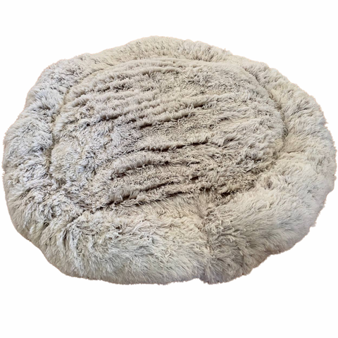 Dog Calming Bed Warm Soft Plush Round Comfy Sleeping Kennel Cave Washable