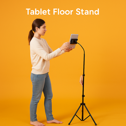 LIUGAST Tripod Stand for Tablet and Smartphone with Adjustable Height-NEW