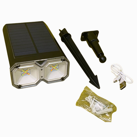 Solar Spot Lights RGB LED Garden Outdoor Pathway Lawn Fence Lamp Spotlight Light