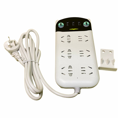 6 Way Outlets Board Socket Charger Ports Surge Protector USB Charging Power AU