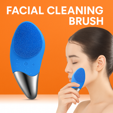 Facial Massager Brush Silicone Face Cleansing Electric Scrubber Skin Cleaner AU-NEW