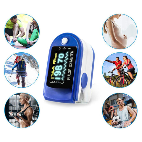 Professional Finger Pulse Oximeter Blood Oxygen Saturation Heart Rate Monitor AU