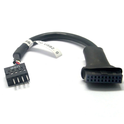 20 Pin Female Header to 9 Pin Male Header USB 3.0 to USB 2.0 Motherboard Adapter