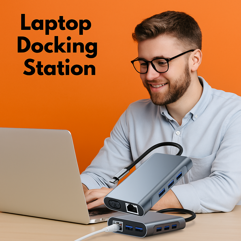 8 IN 1 USB-C Laptop Docking Station | PD, USB 3.0, 4K HDMI, VGA, SD/TF Hub-New