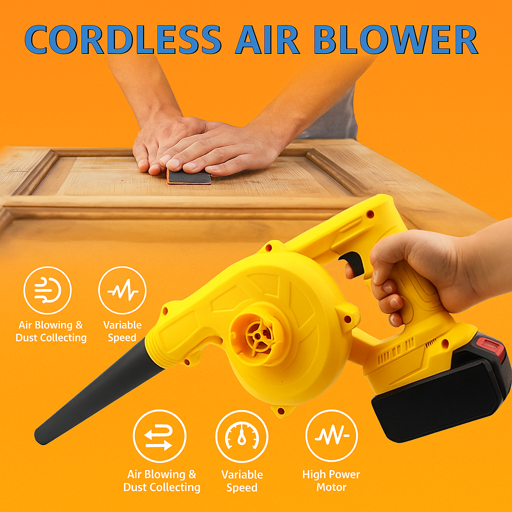 Cordless Leaf Blower Electric Handheld Dust Vacuum-NEW