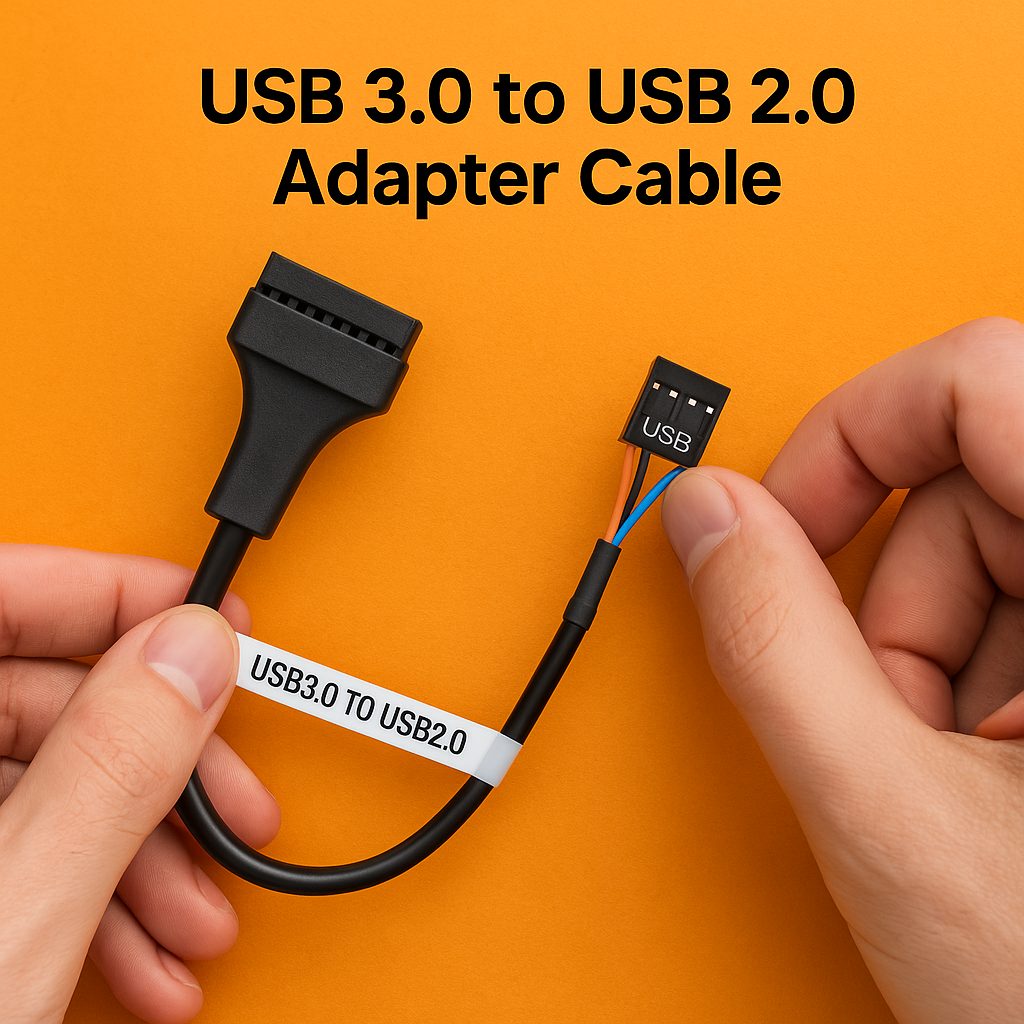 USB 3.0 to USB 2.0 Internal Adapter Cable – Plug & Play USB Header Converter-NEW