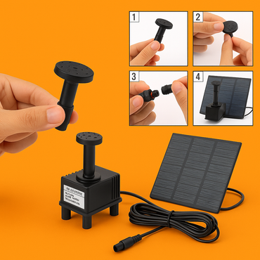 Solar Powered Water Pump for Pond & Garden Fountains with Filter-New