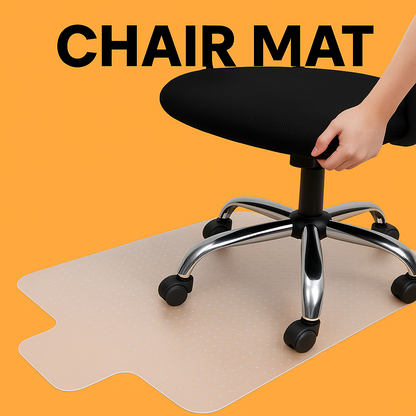 Office Chair Floor Mat Protector- Gripper (Carpet) & Flat (Hard Floor)-NEW