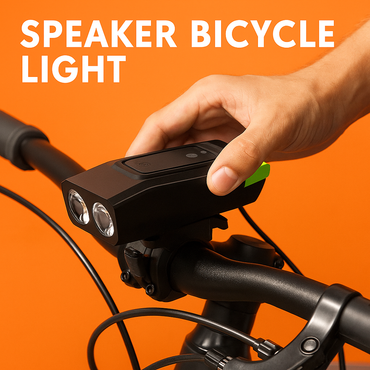 USB Rechargeable Bicycle Speaker Light with Dual LED & 2000mAh Battery-NEW