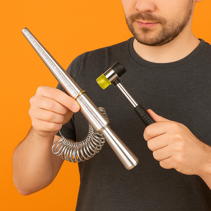 Ring Sizer Measuring Tool Kit – Mandrel, Jewelry Hammer & Ring Size Set-NEW