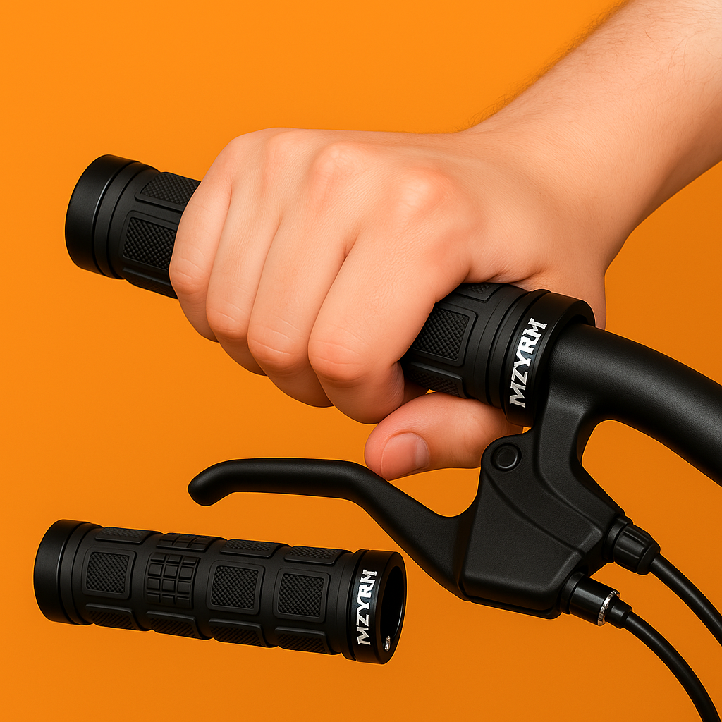 1 Pair Anti-Slip Rubber Bike Handlebar Grips| Black-New