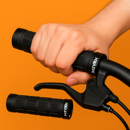 1 Pair Anti-Slip Rubber Bike Handlebar Grips| Black-New