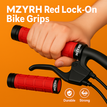 1 Pair Anti-Slip Rubber Bike Handlebar Grips| Black-New