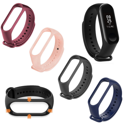 Silicone Wrist Strap Replacement Watchband Smart Bracelet for Xiaomi Mi Band 3&4