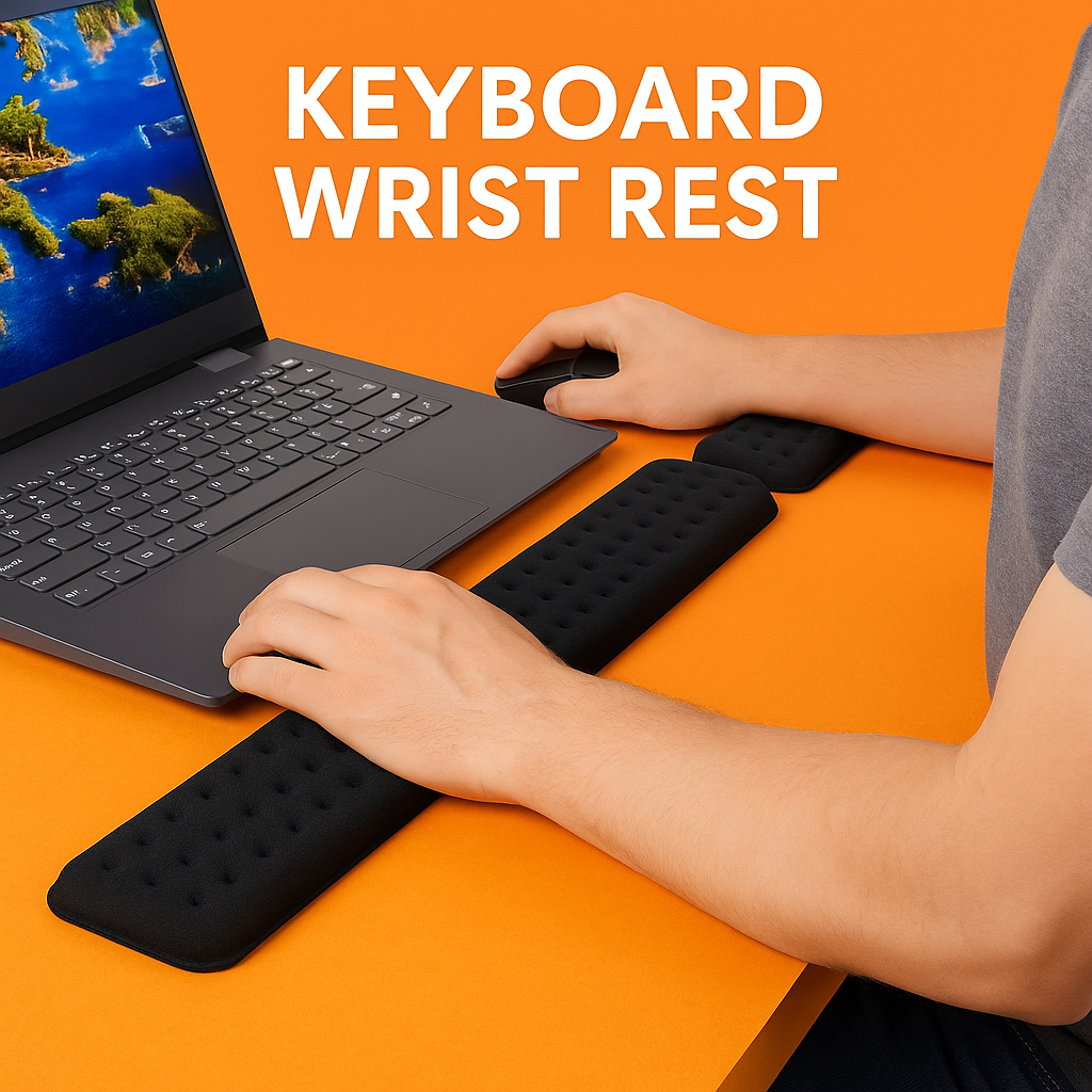 Ergonomic Keyboard Wrist Rest Pad & Gel Mouse Wrist Support Set-NEW