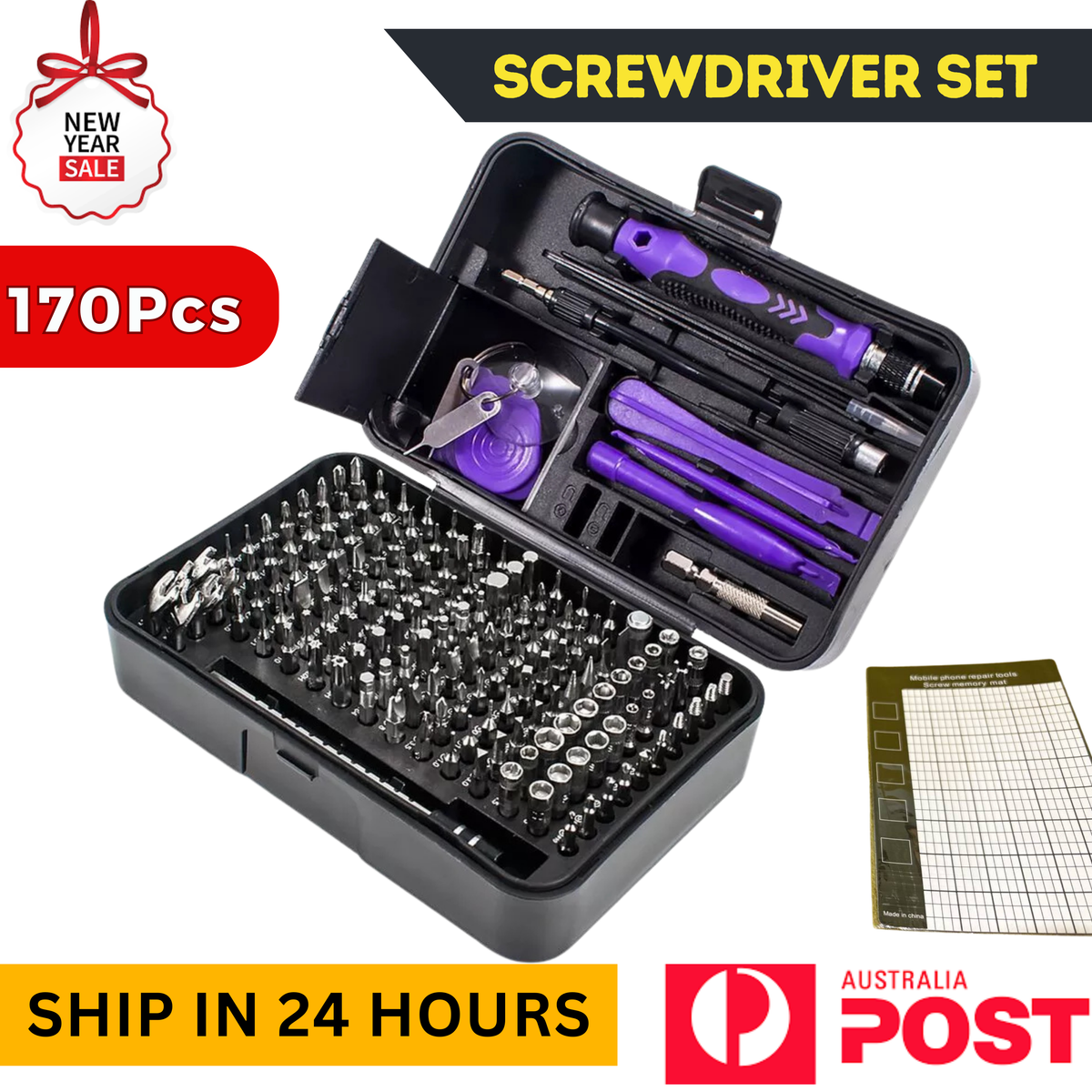 170 in 1 Precision Screwdriver Set PC Computer Phone Electronics Repair Tool Kit