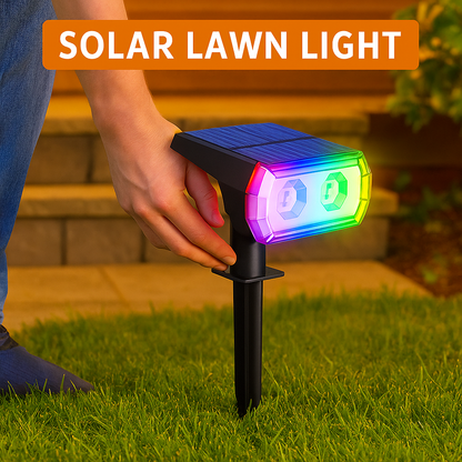 Solar Color Changing Lights Outdoor Waterproof RGB Spot Lamps-NEW