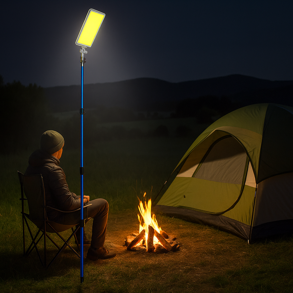 Telescopic LED Camping Light Fishing Rod Lamp 800W-NEW