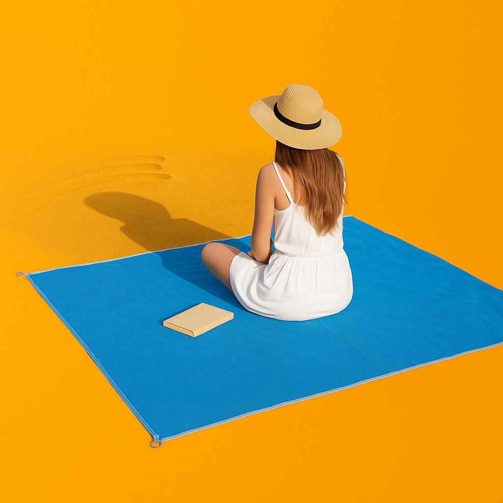 Sand Free Beach Mat – 200×200cm Sand Proof Outdoor Picnic Blanket-NEW