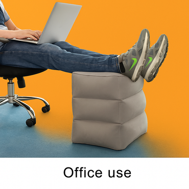 Inflatable Foot Rest Travel Air Pillow Cushion – For Home, Office, and Travel Use-NEW