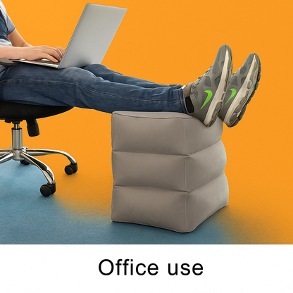 Inflatable Foot Rest Travel Air Pillow Cushion – For Home, Office, and Travel Use-NEW