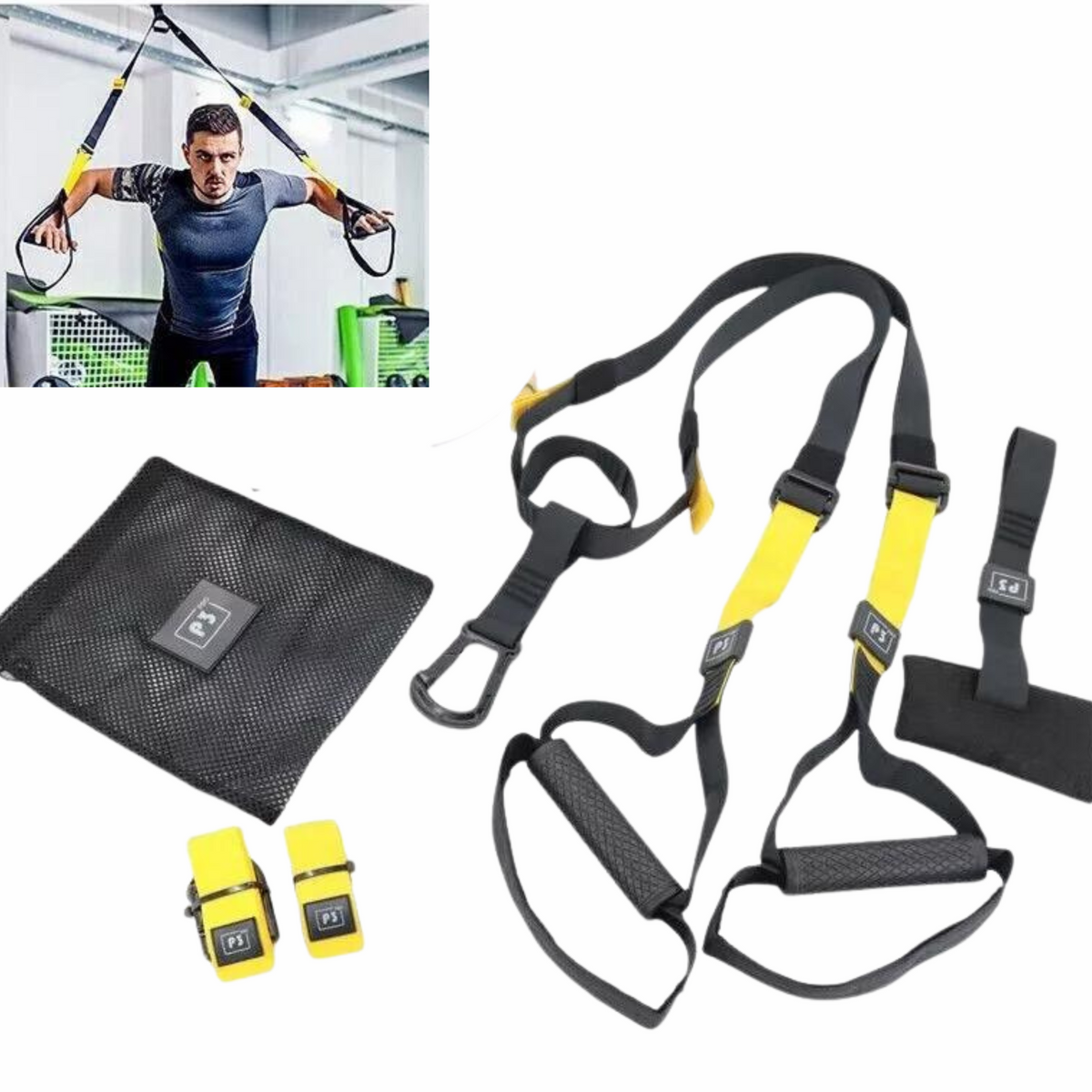 TRX Suspension Trainer Home Gym Full Body Workout Adjustable Nylon Outdoor P3