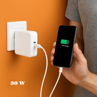30W USB-C Power Adapter Charger + Cable for MacBook Air/Pro –(NEW)