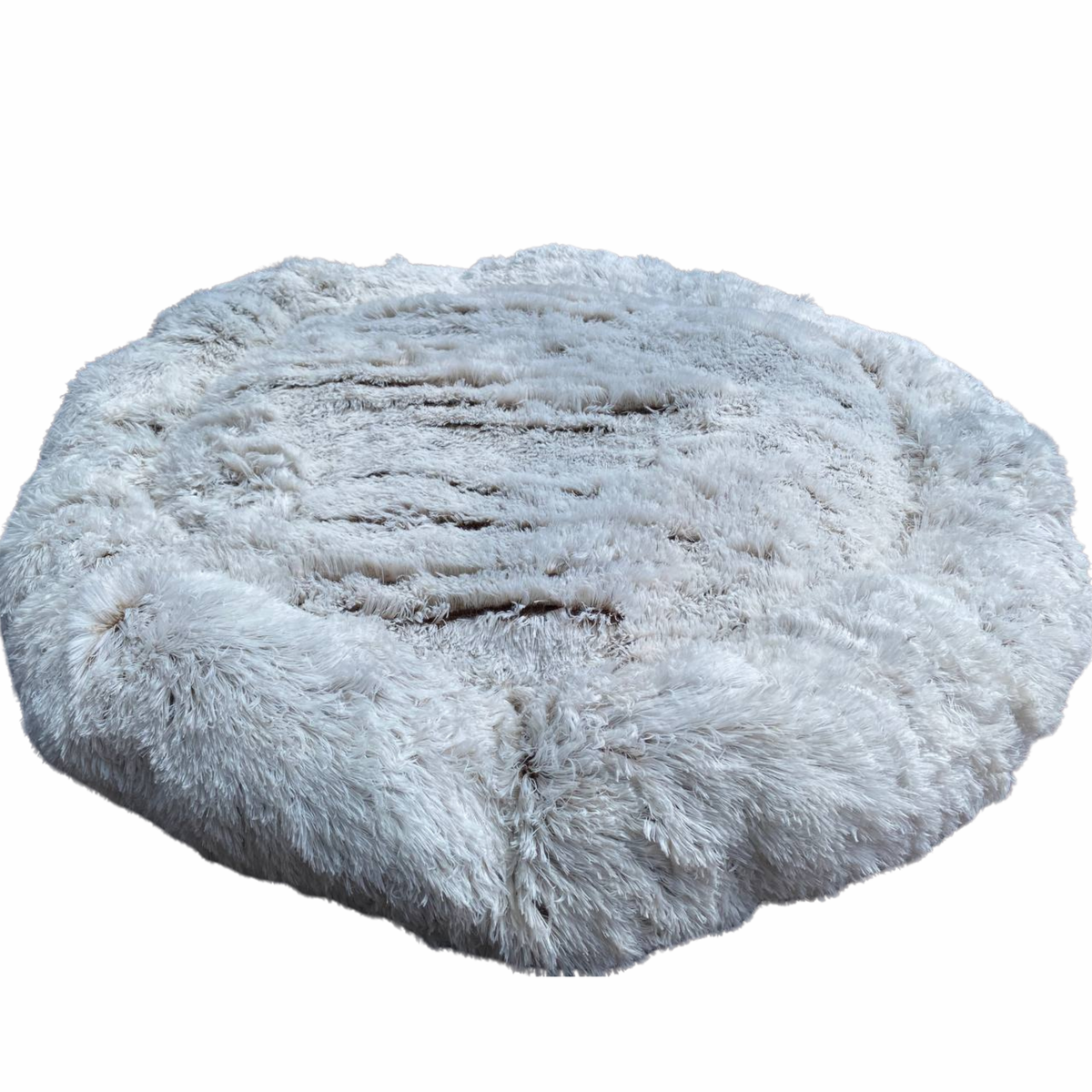 Dog Calming Bed Warm Soft Plush Round Comfy Sleeping Kennel Cave Washable