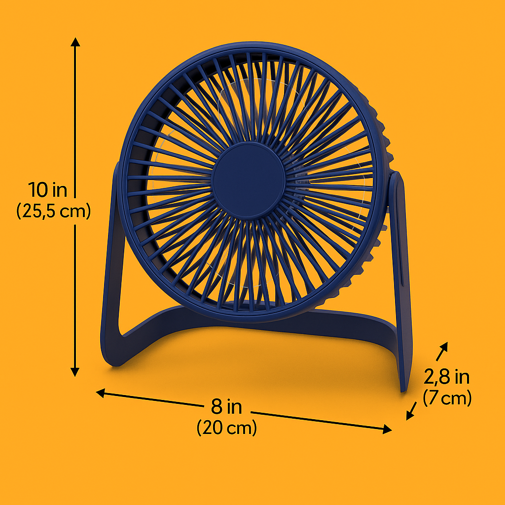 USB Small Cooling Fan – Quiet, Powerful Desk Fan with Adjustable Tilt-NEW