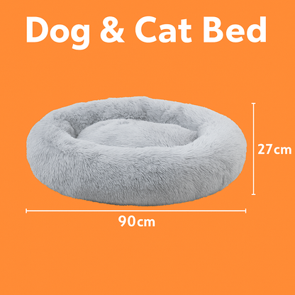 Dog Calming Pet Bed Large 90cm– Anti-Anxiety Plush Bed New