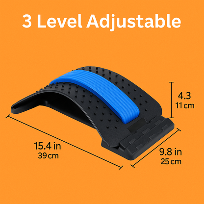 Back Massager Stretcher Fitness Lumbar Support Waist Spine Pain Relief AU -NEW