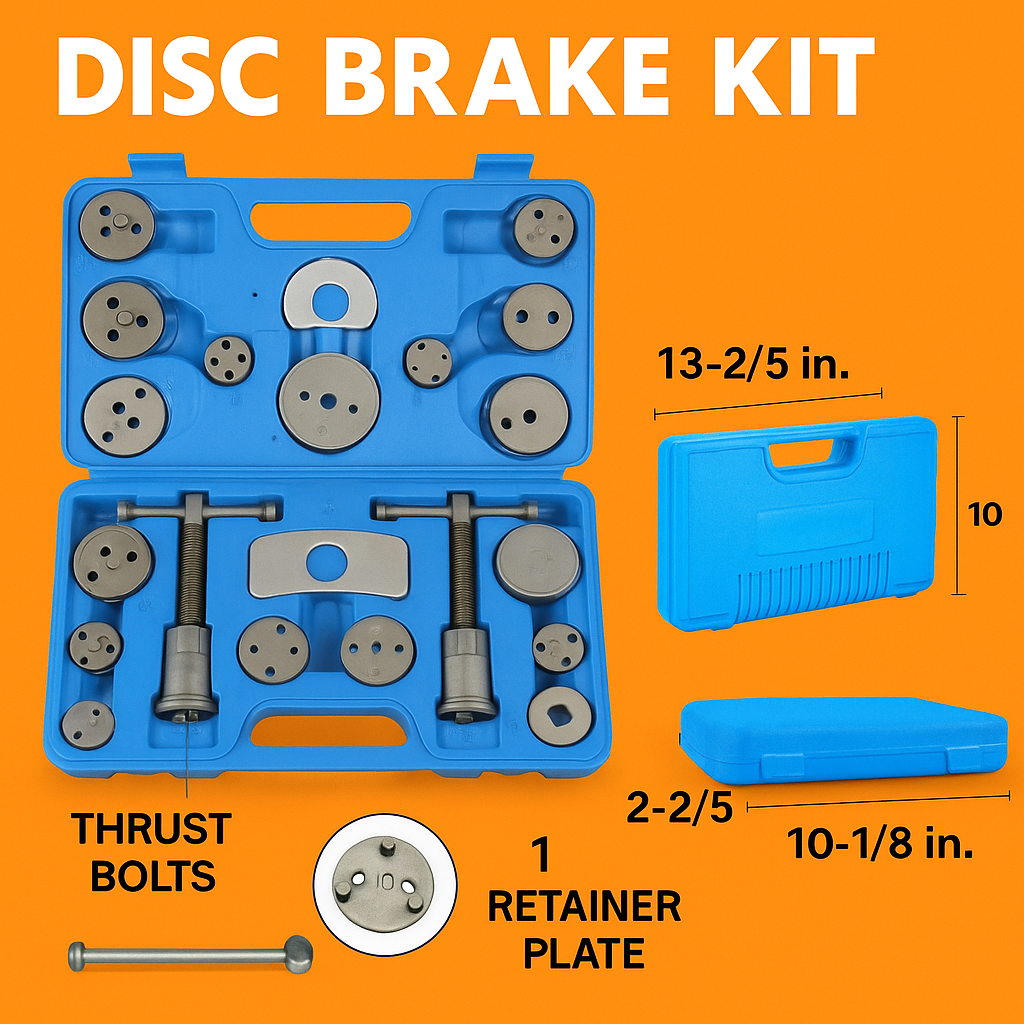 23pcs Disc Brake Wind Back Tool Kit to Rewind Car Automotive Caliper Piston-NEW