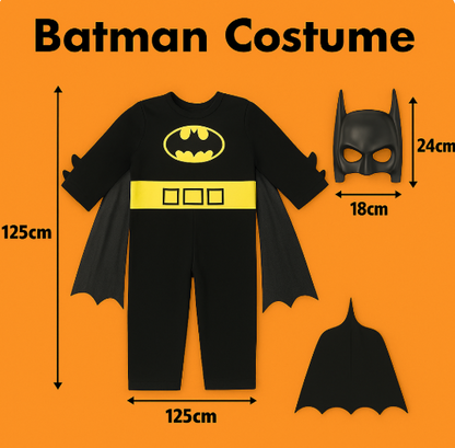 Batman Costume for Kids Muscle Cosplay Suit & Mask-New