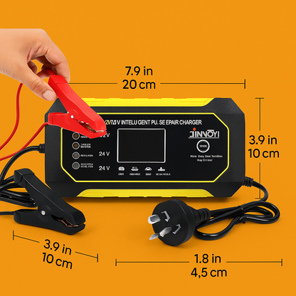 10A 12V/24V Smart Car Battery Charger with LCD Display – AU Plug-NEW