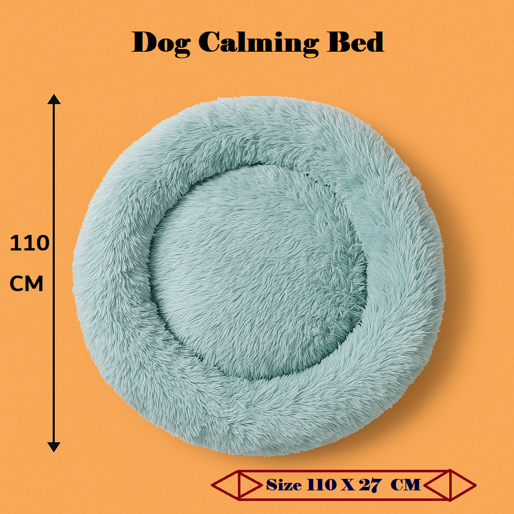Pet Calming Plush Bed for Cats & Dogs | Snuggle Donut Bed 110×27 CM-NEW