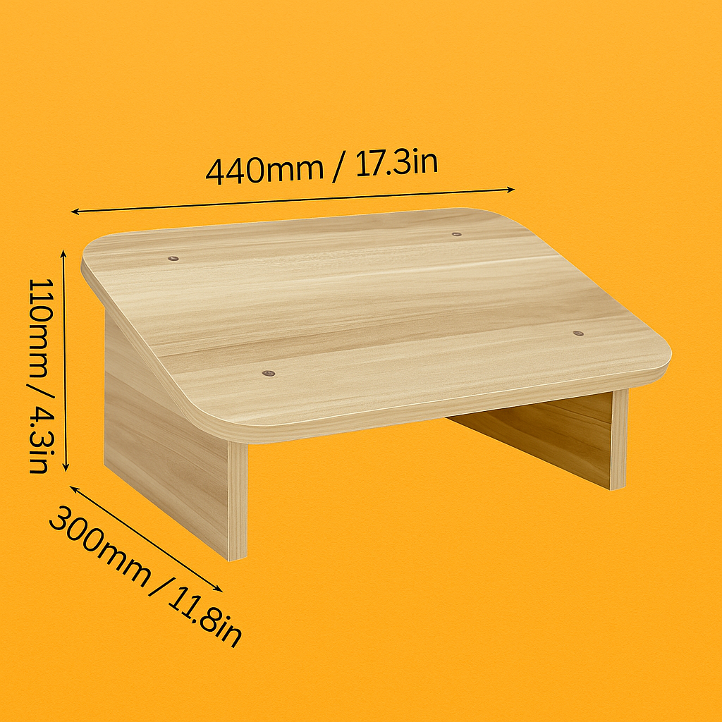 Wooden Non-Slip Desk Foot Rest Stool-NEW