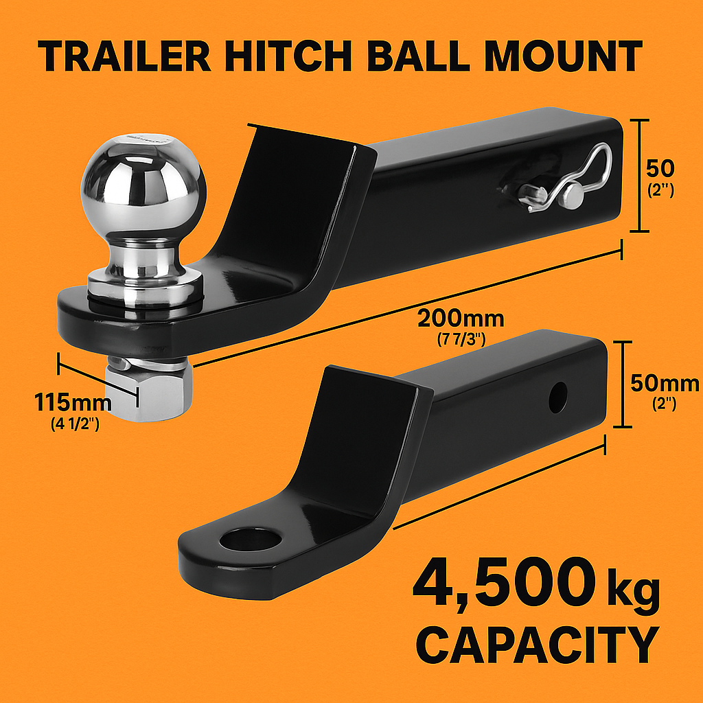 Heavy-Duty Trailer Hitch Ball Mount-NEW