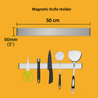 Stainless Steel Magnetic Knife Holder Rack 50cm-NEW