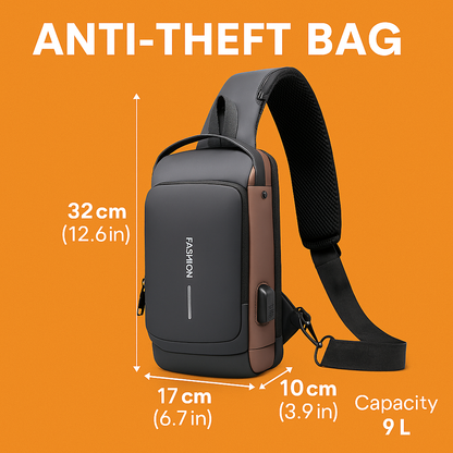 USB Charging Anti-Theft Shoulder Bag-NEW